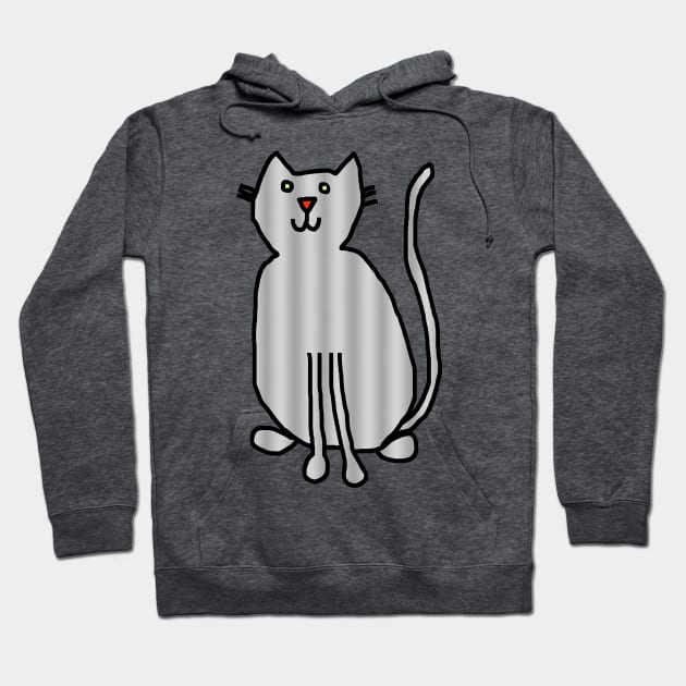 Cat Metal Hoodie by ellenhenryart